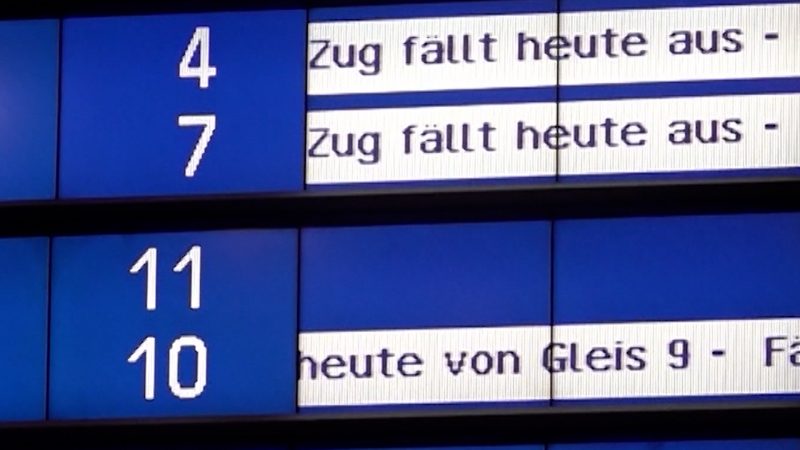 Zugausfälle am Niederrhein: Stillstand am Krefelder Hauptbahnhof (Foto: SAT.1 NRW)