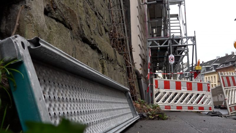 Baugerüst-Schreck in Wuppertal (Foto: SAT.1 NRW)