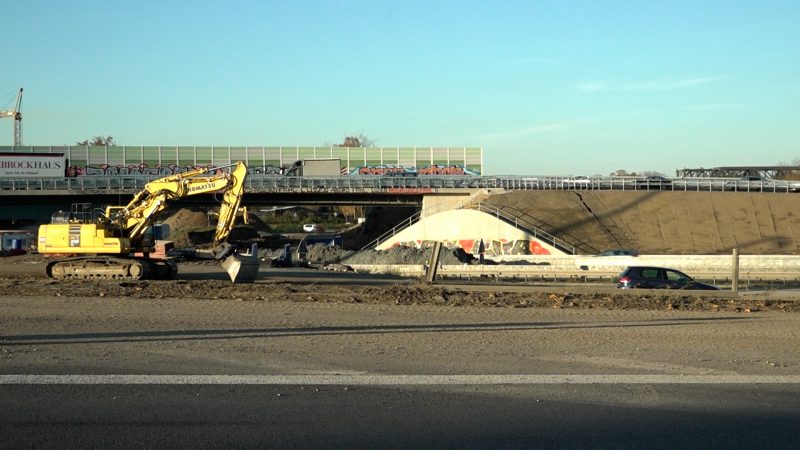 A3 bei Duisburg für zehn Tage voll gesperrt (Foto: SAT.1 NRW)