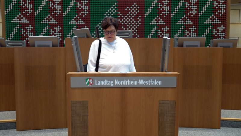 Silvia Bouraada tauscht die Heißmangel gegen den Landtag (Foto: SAT.1 NRW)