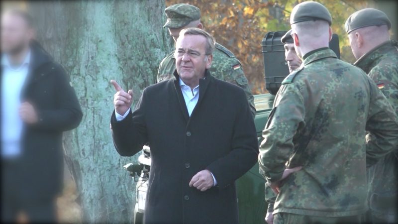 Boris Pistorius in Münster (Foto: SAT.1 NRW)