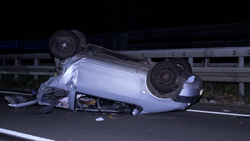 Schwerer Unfall auf der A42 bei Bottrop (Foto: SAT.1 NRW)