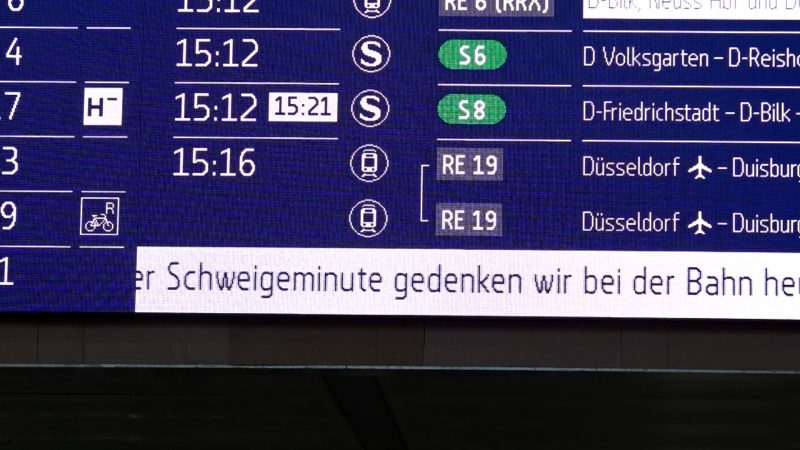 Trauer auch in NRW: Schweigeminute für getöteten Zugbegleiter (Foto: SAT.1 NRW)