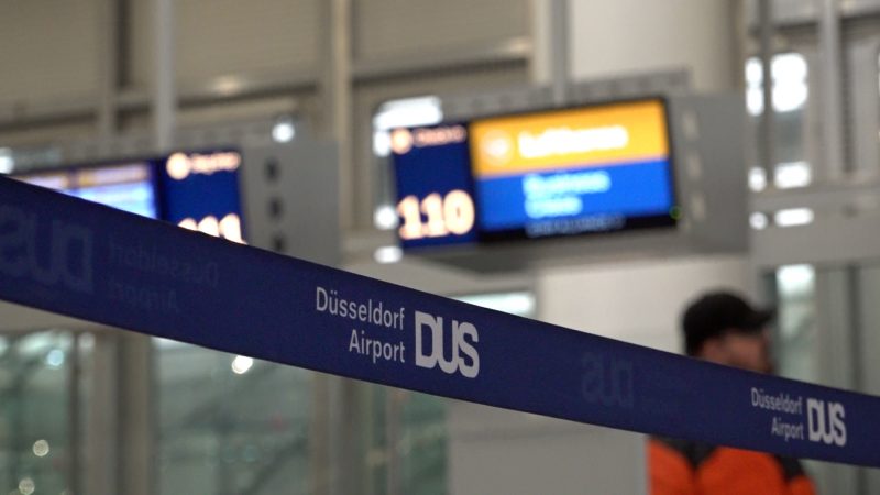 Lufthansa-Streik legt Flüge lahm (Foto: SAT.1 NRW)